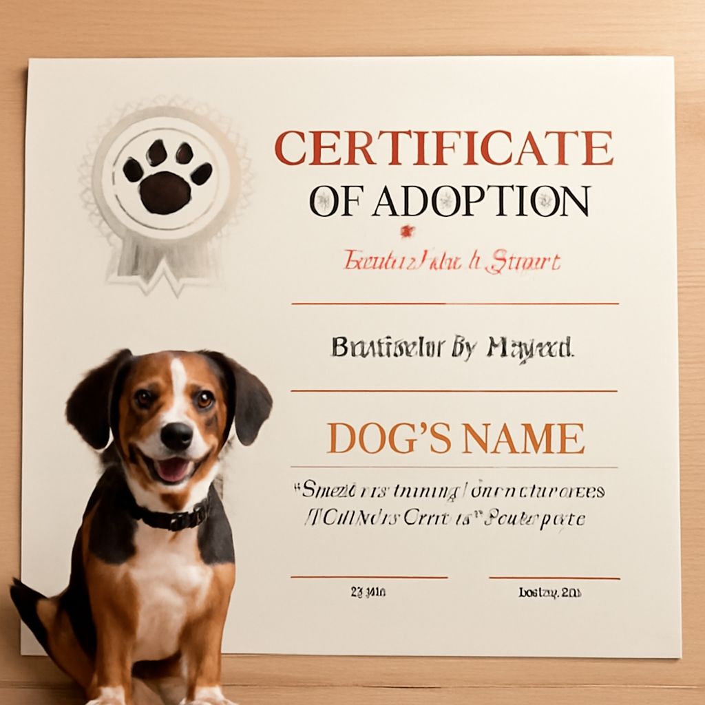 Pet Adoption Certificate: Your Guide to Dog Adoption Papers