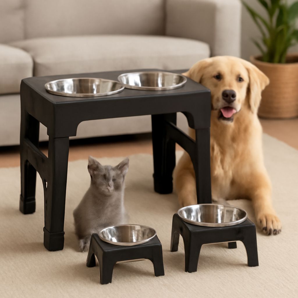 elevated pet bowls and raised dog food bowl for improved feeding