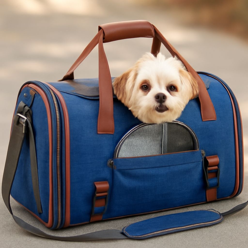 Soft pet carrier and designer pet carriers for small dogs
