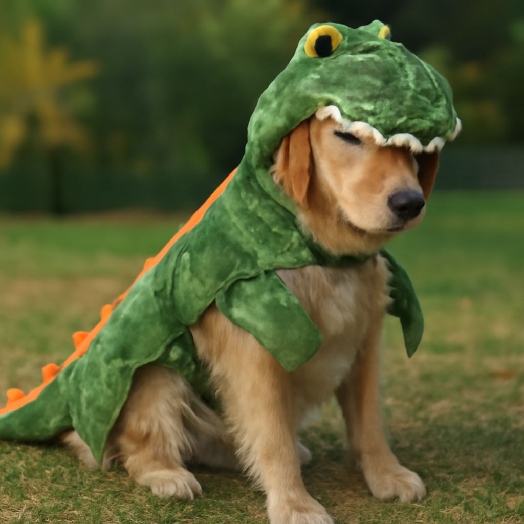 Dog alligator costume and crocodile dog costume fun for kids