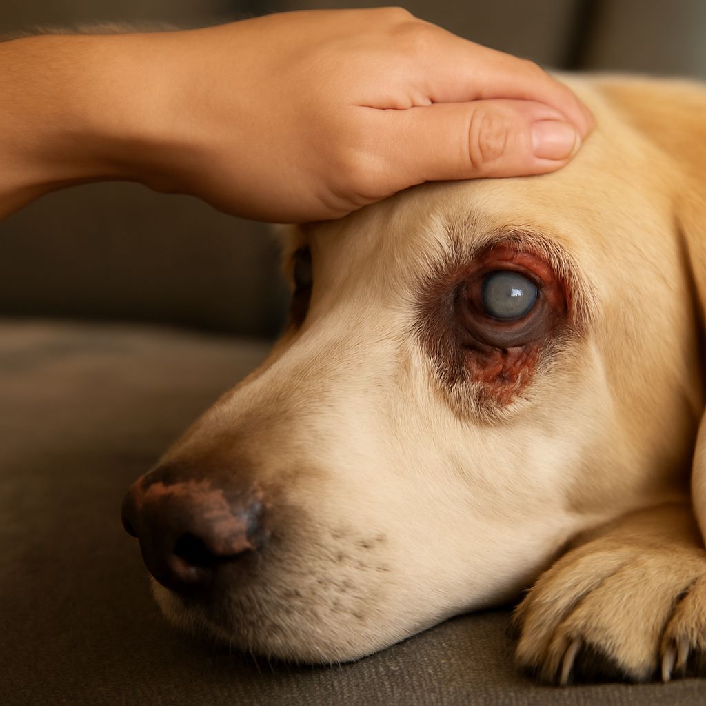 dog eye swollen, swollen dog eye