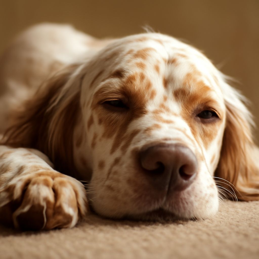 dog sleeps with eyes open on Memorial Day and Labor Day