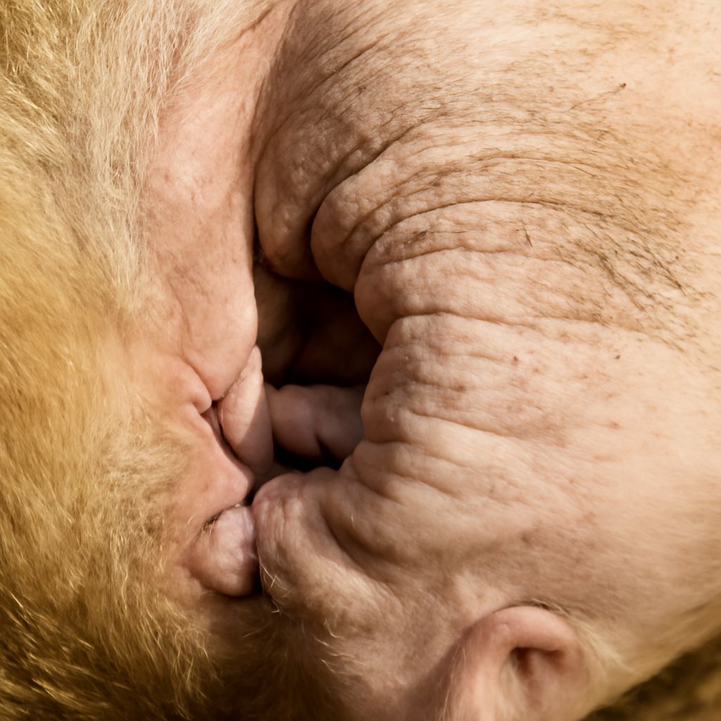 Dog with yeast infection in ears, showing ear yeast signs