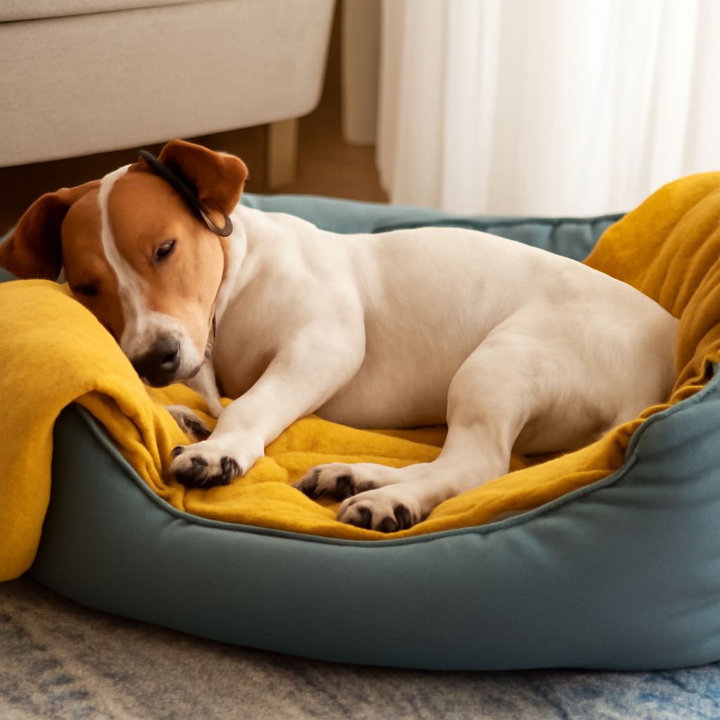 dog bed attached to human bed and dog co sleeper