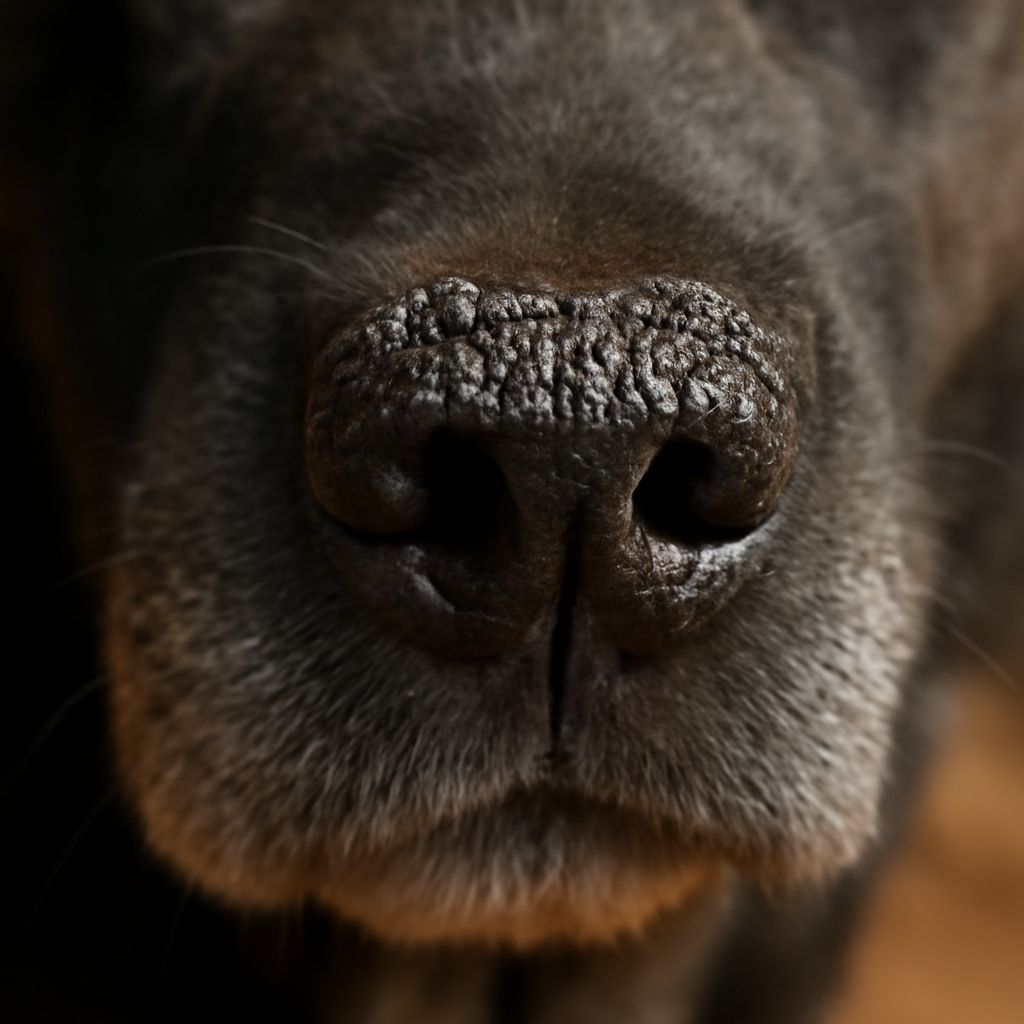 Dog dry nose and bumps on dog's nose